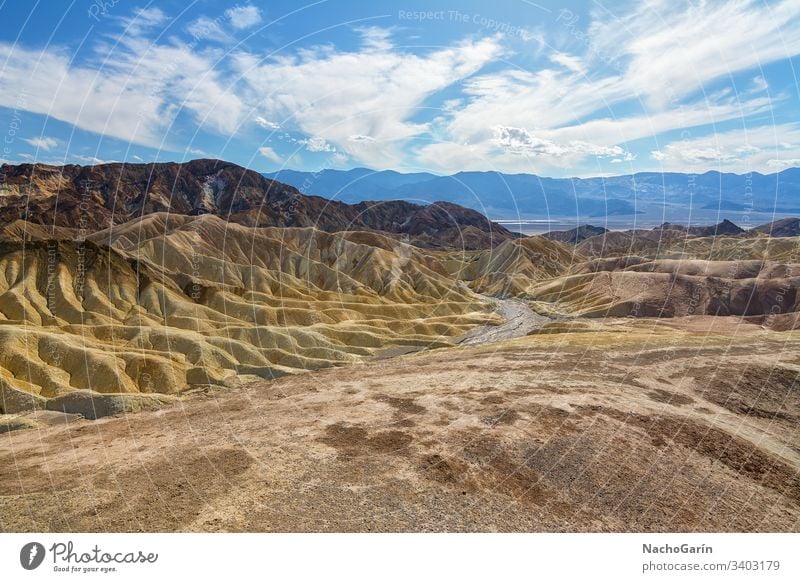 Erstaunlicher Zabriskie-Punkt im Death Valley National Park, Kalifornien, USA Tod Tal national zabriskie Landschaft wüst Sand Ansicht Natur reisen malerisch