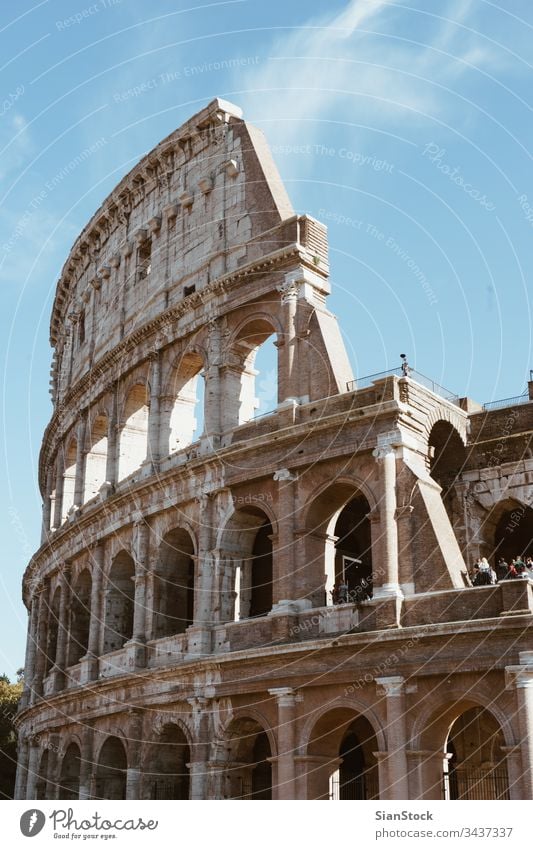 Kolosseum in Rom, Italien Kolosseo Roma Römer antik Europa alt Wahrzeichen Gebäude berühmt Architektur Stein Italienisch Gladiator Denkmal Ruine Arena