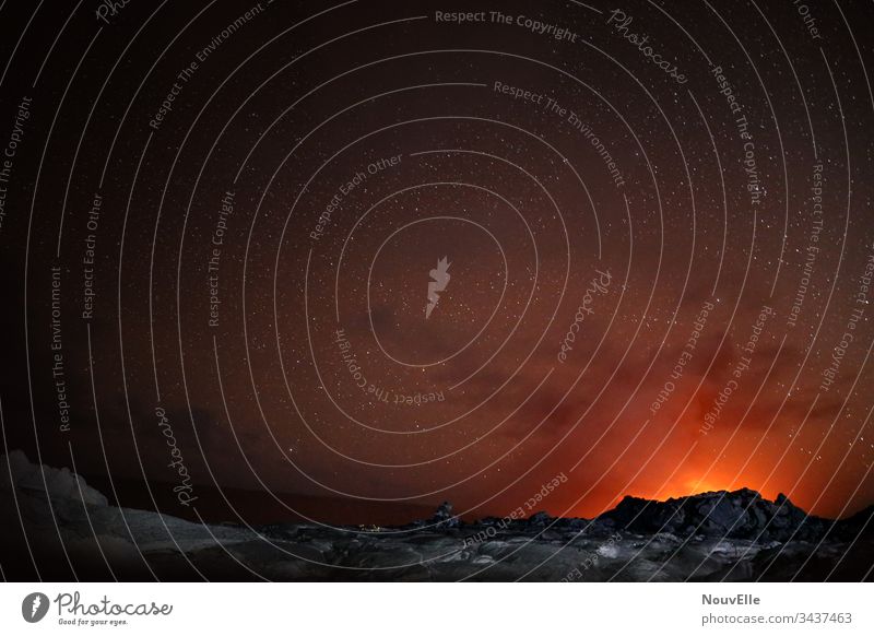 Unterwegs auf Hawaii USA Lava Vulkan Sternenhimmel Lavafeld infernalisch Feuer