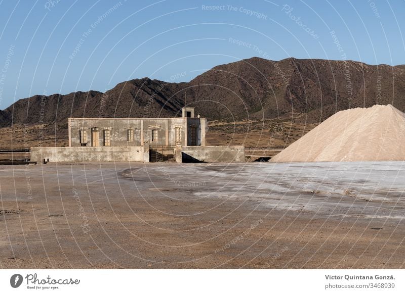 Verlassene Fabrik Almería Lehmziegel Archäologie Architektur trocken Ast kooperativ wüst Staubwischen Europa fest Haus Industrie Landschaft Mühle Mine Schlamm