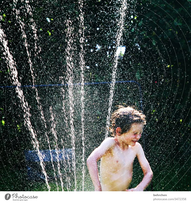 saisoneröffnung duschen Frühling Familie & Verwandtschaft erfrischend Spaß haben summerfeeling spritzig nass Farbfoto Außenaufnahme Sonnenlicht