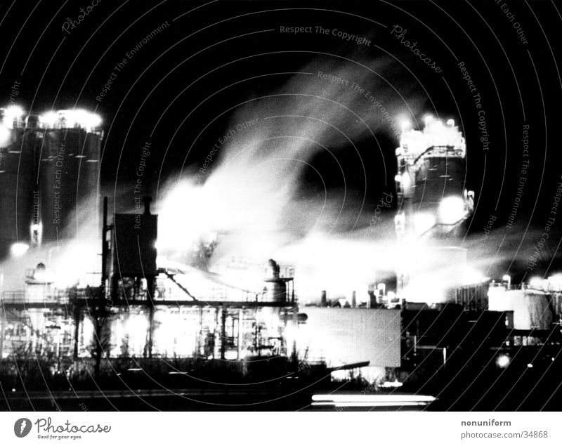 ROW in Motion Nacht Licht Nebel Chemiewerk Langzeitbelichtung Industrie wesseling Rauch Bewegung night