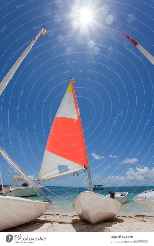 BÖÖTSCHE Mauritius Afrika Strand Meer Wasserfahrzeug Segelboot Segelschiff Gegenlicht Farbfoto Ferien & Urlaub & Reisen Reisefotografie Paradies Wassersport