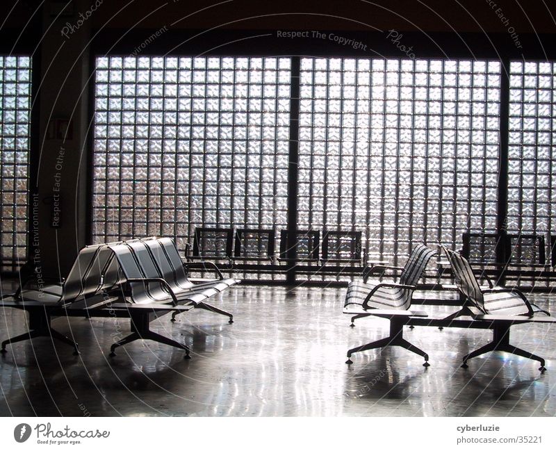 Airport Faro Stuhl Portugal Architektur Flughafen Abflughalle Glas Sonne