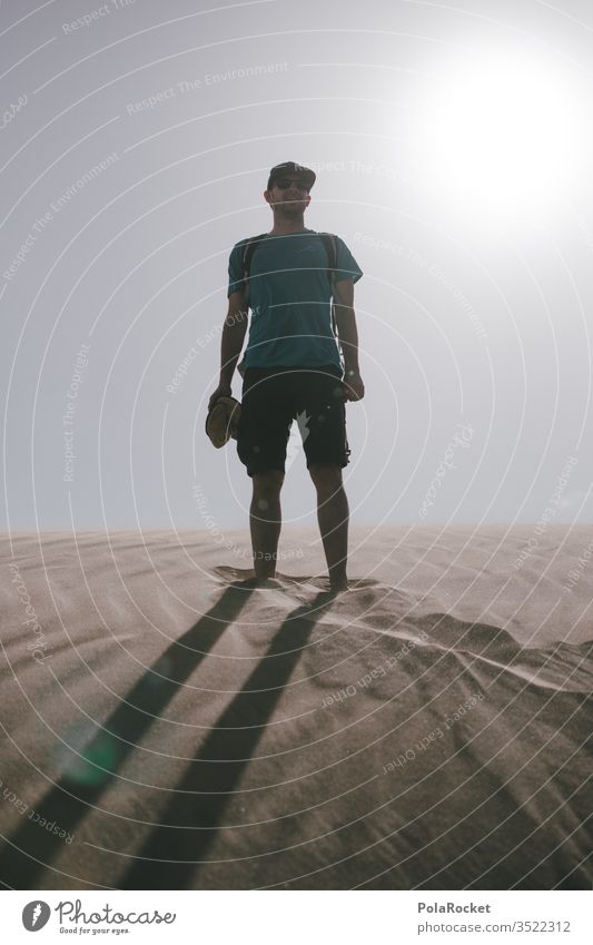 #AS# Verloren in der Dünne Sand Sandstrand Wüste wüstenlandschaft Farbfoto Außenaufnahme wüstensand Ferien & Urlaub & Reisen Landschaft Natur Sandkasten
