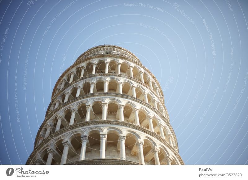 gerader schiefer Turm von Pisa pisa Schiefer turm schiefer turm von pisa toskana urlaub tourismus massentourismus historische architektur sommer sonnenschein