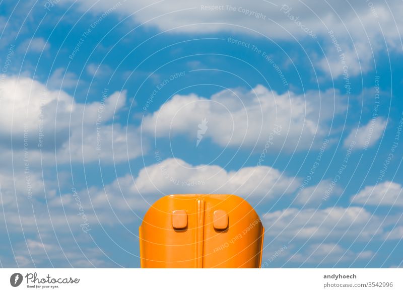 Blau und Orange in symmetrischer Harmonie abstrakt Air Kunst Hintergrund Gleichgewicht schön Fernglas blau Fall Sauberkeit übersichtlich Cloud Wolken