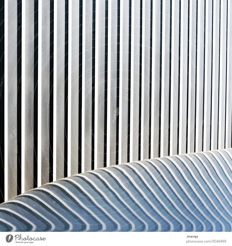 Motorhaube abstrakt Linien Grafik u. Illustration grau Strukturen & Formen Design Hintergrundbild Fassade Streifen minimalistisch einfach Reflexion & Spiegelung
