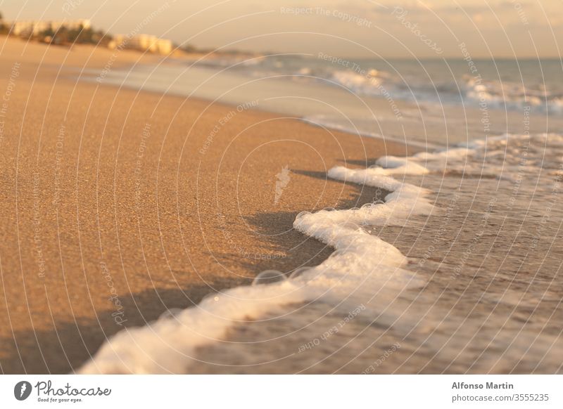 Aufnahme des morgendlichen Sonnenaufgangs am Strand Sonnenlicht Sonnenuntergang Sonnenaufgang - Morgendämmerung Wasser Meer Landschaft Reisefotografie reisen