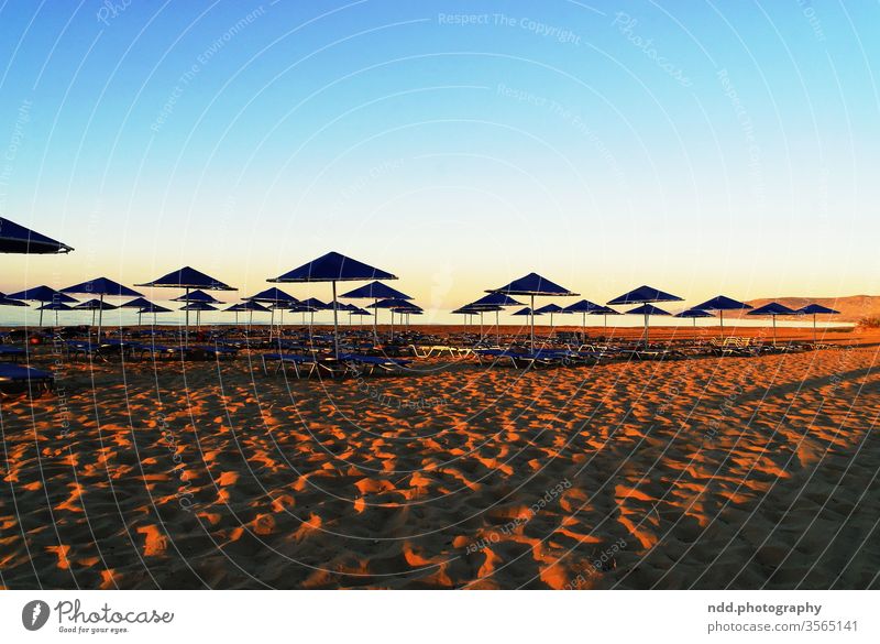 Sonnenuntergang am Strand Urlaub Sehnsucht Leere Meer Ferien Urlaubsstimmung Erholung Wasser Sommer Natur Abenddämmerung Gegenlicht Horizont Licht Sand Wellen