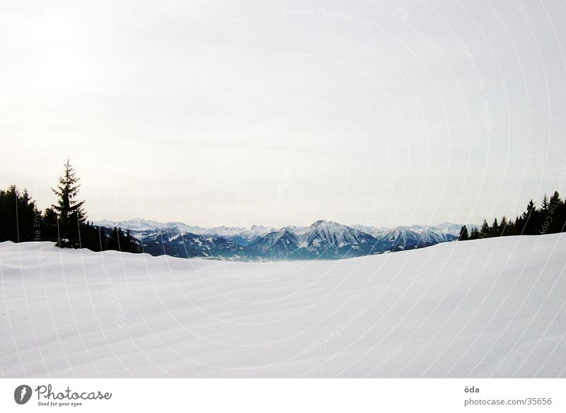 Schneeberge Panorama (Aussicht) Winter kalt Ferne Berge u. Gebirge Perspektive groß