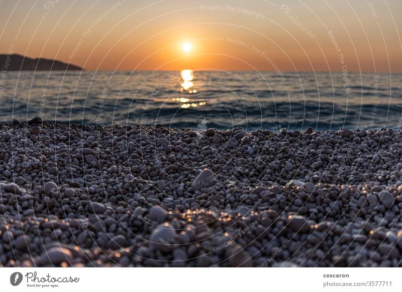 Landschaft am Strand von Myrtos, Kefalonia, Griechenland. Cloud Küste Kopfsteinpflaster Farben Europa Abend ionisch Inseln lefkada Licht myrtos Natur im Freien