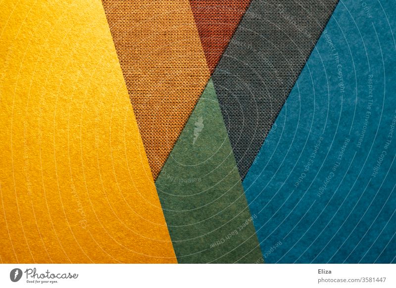 Abstrakte, grafische, geometrische Flächen und Formen in bunten Farben abstrakt Forman W eckig kantig knallig experimentell Struktur textur graphisch mehrfarbig