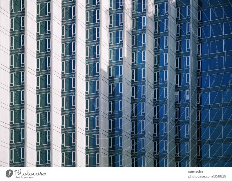 Fensterreihen Wirtschaft Business Stadt Hauptstadt Stadtzentrum Haus Hochhaus Bankgebäude Bauwerk Gebäude Architektur Mauer Wand Fassade