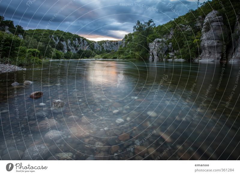 südfranzösischer Canyon Ferien & Urlaub & Reisen Tourismus Ausflug Expedition Sommer Sommerurlaub wandern Natur Landschaft Luft Wasser Himmel Wolken Klima