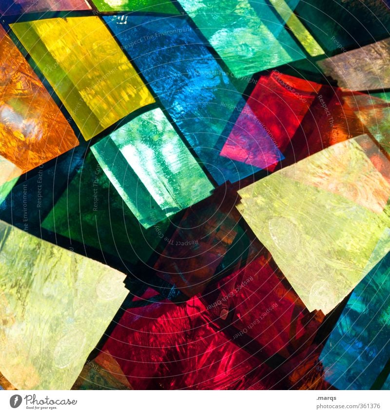 Buntglas Stil Design Fenster Glas außergewöhnlich Coolness trendy einzigartig verrückt mehrfarbig Farbe Perspektive Surrealismus Kirchenfenster leuchten Mosaik