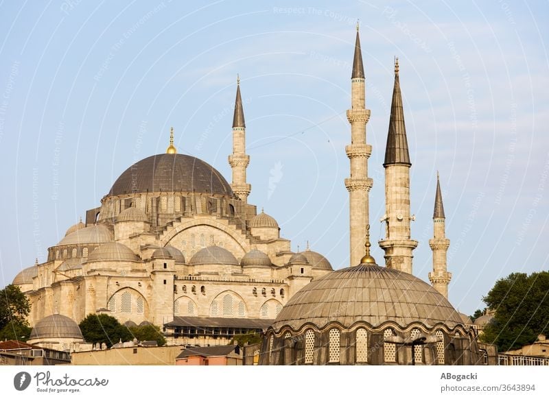 Süleymaniye-Moschee in Istanbul, Türkei, osmanische Reichsmoschee aus dem 16. suleymaniye Truthahn Cami Moscheen Wahrzeichen Ottoman Minarette islamisch Sultan