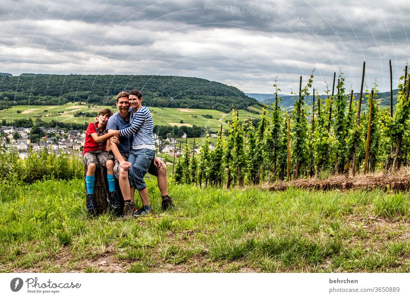 myself | liebend frech Ausflug Zufriedenheit gemeinsam Zusammensein Vater Wanderer Kindheit Sohn Abenteuer Hunsrück Moseltal Mosel (Weinbaugebiet) Idylle