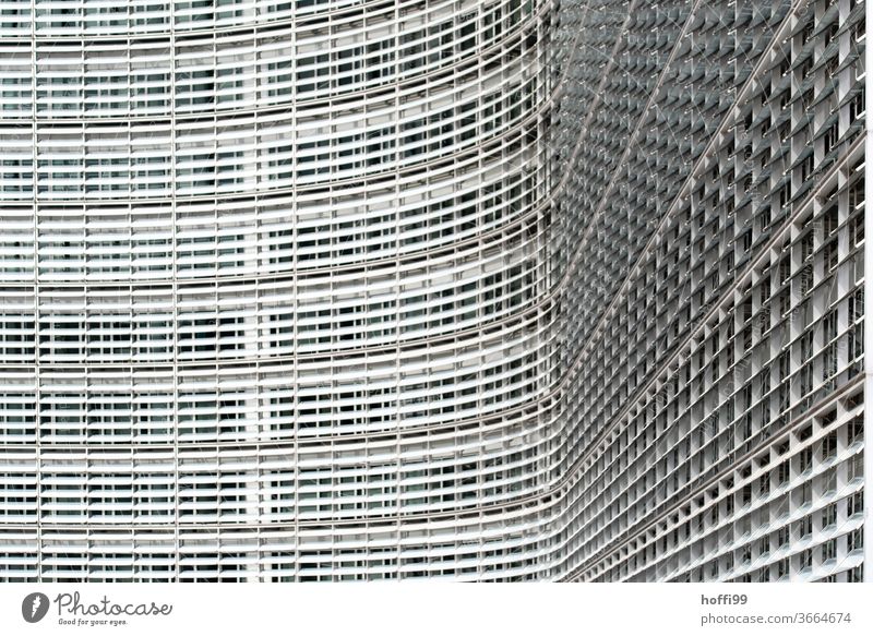 kurvige Fassade - Europäische Kommission Fenster gebogene Glasfassade Architektur Gebäude Hochhaus Haus Europa Europäische Union Bürogebäude abstrakt
