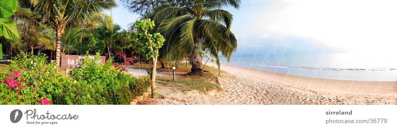 Koh Kho Khao Resort Thailand Strand Meer Küste Sonne ruhig Palme Sommer Panorama (Aussicht) Weitwinkel Ferien & Urlaub & Reisen Einsamkeit unberührt Ferne