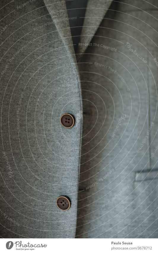 Anzugjacke mit Knöpfen Blazer modern Blick jung Kleidung Jacke Gewebe Textil Mode Farbe Material Detailaufnahme Design Textur Bekleidung Nahaufnahme Muster