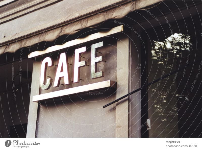 cafe Café Aufschrift Ferien & Urlaub & Reisen Architektur Schriftzeichen Metall Schilder & Markierungen