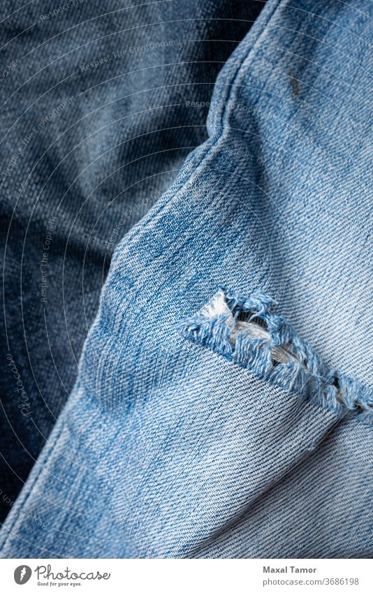 Detail der Blue-Jeans-Textur Bekleidung Hintergrund blau Leinwand lässig Nahaufnahme Stoff Kleidung copyspace Baumwolle Jeansstoff Detailaufnahme dreckig Gewebe
