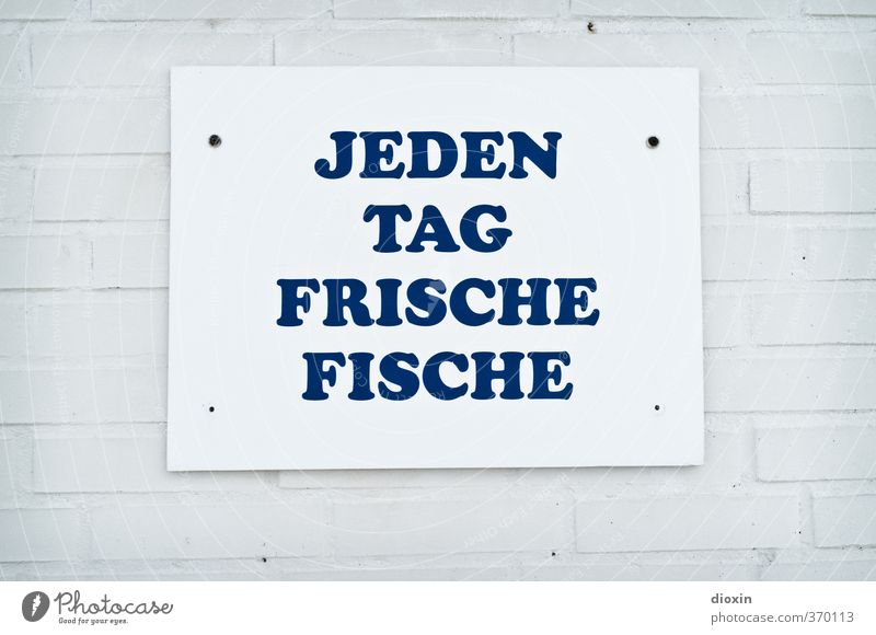rømø | ...fischt Fischer´s Fritz Lebensmittel Ernährung Fischverkäufer Fischereiwirtschaft Mauer Wand Stein Schriftzeichen Schilder & Markierungen frisch