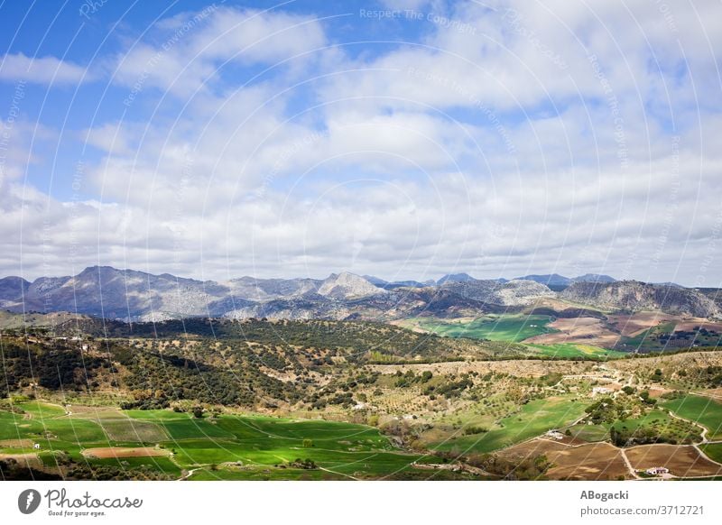 Andalusiens Landschaft in Spanien Andalusia Natur reisen Europa Feld Berge Wiese ländlich