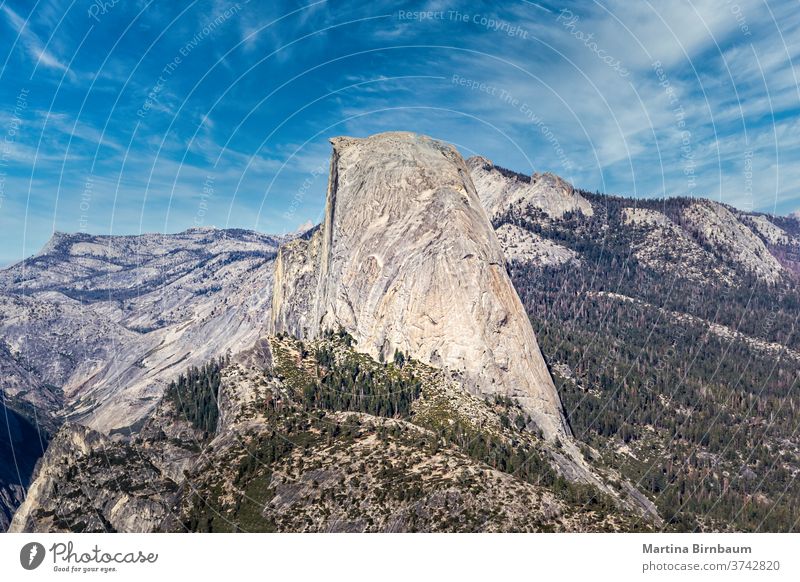 Blick vom Sentinel Dome auf den Half Dome, Yellowstone-Nationalpark, Kalifornien übersehen berühmt Hälfte yosemite Yosemite NP el capitan USA Landschaft Tal