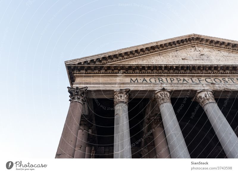 Alter römischer Pantheon-Tempel. Rom, Italien antik Dom Architektur reisen Europa Italienisch Kirche alt Römer Gebäude Denkmal Wahrzeichen Großstadt Kapital