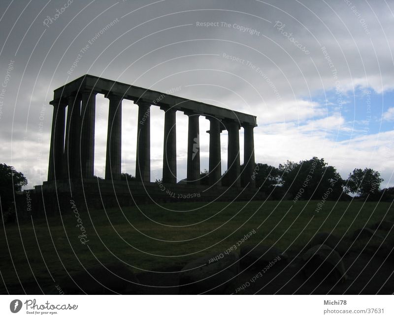 Tempel in Edinburgh Ruine Gegenlicht Schottland Griechenland Freizeit & Hobby Säule antik