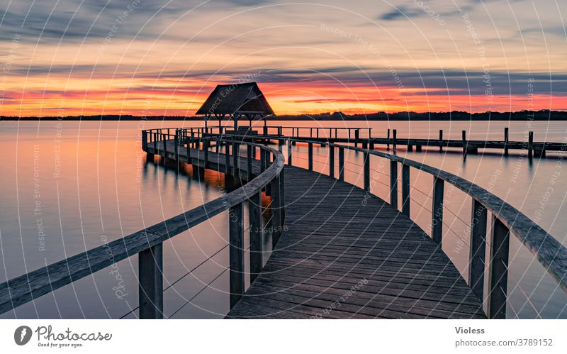 Sonnenaufgang am Hemmelsdorfer See Morgendämmerung Morgenröte Himmel Licht Wasser Ratekau Timmendorf Schleswig-Holstein Ostsee Steg Erholung Erholungsgebiet