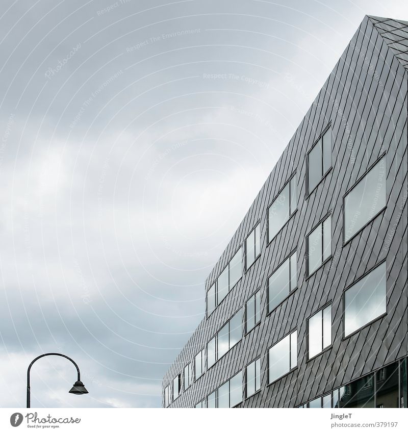 Baumaterial | Finale Fassung Köln Köln-Ehrenfeld Neptunplatz Stadt Haus Bauwerk Gebäude Architektur Bürogebäude Fassade Metall Häusliches Leben ästhetisch blau
