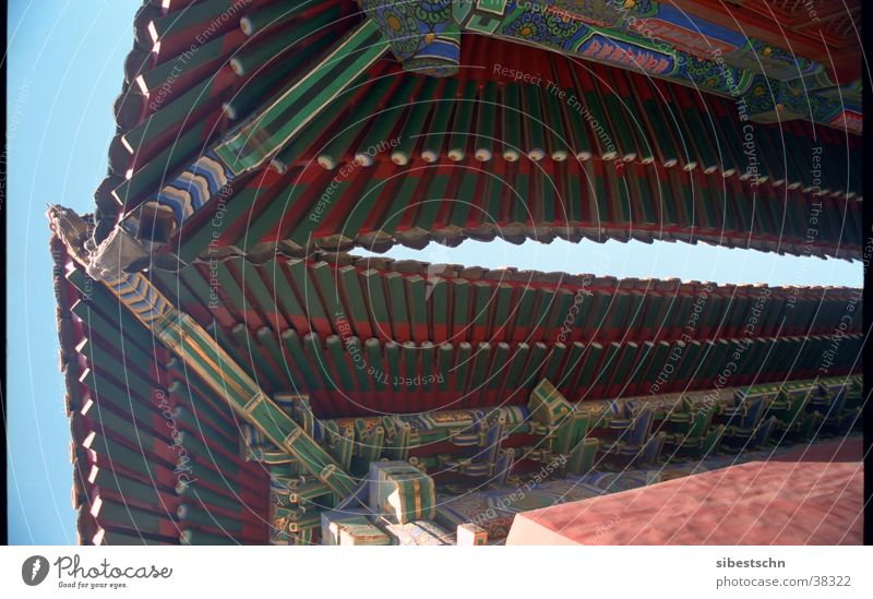 Dächer China Tempel Pagode Dach Peking Buddhismus Architektur Lama