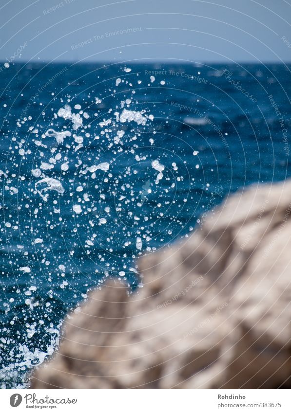 Spritz Schwimmen & Baden Ferien & Urlaub & Reisen Sommer Sommerurlaub Meer Wellen Natur Wasser Wassertropfen Schönes Wetter Küste Strand Mittelmeer Coolness