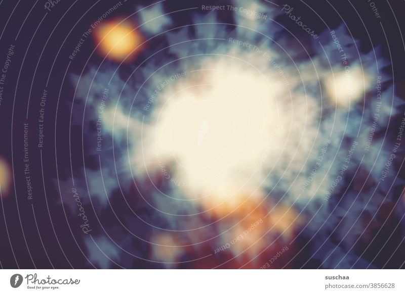 sternenexplosion Sterne Sternenexplosion unscharf weihnachtlich Licht Schatten Bokeh Experiment abstrakt leutend Silvester Weihnachten Neujahr