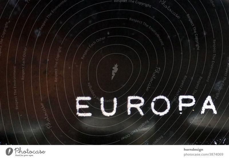 EUROPA Schriftzug Europa Europäische Union Detail einer alten Schreibmaschine