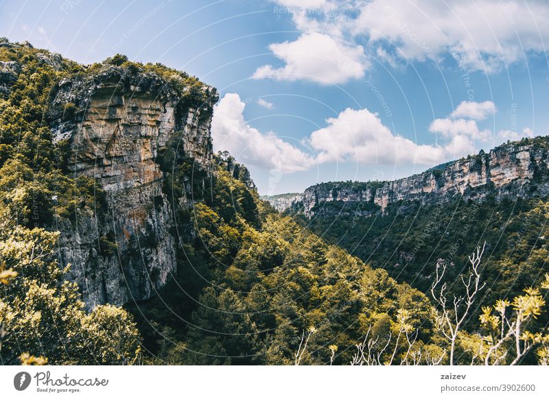 Landschaft der Prades-Berge, in Tarragona, Spanien. la febró prades Katalonien ohne Menschen im Freien mittelgroß Textfreiraum Farbe horizontal Top Gesäß