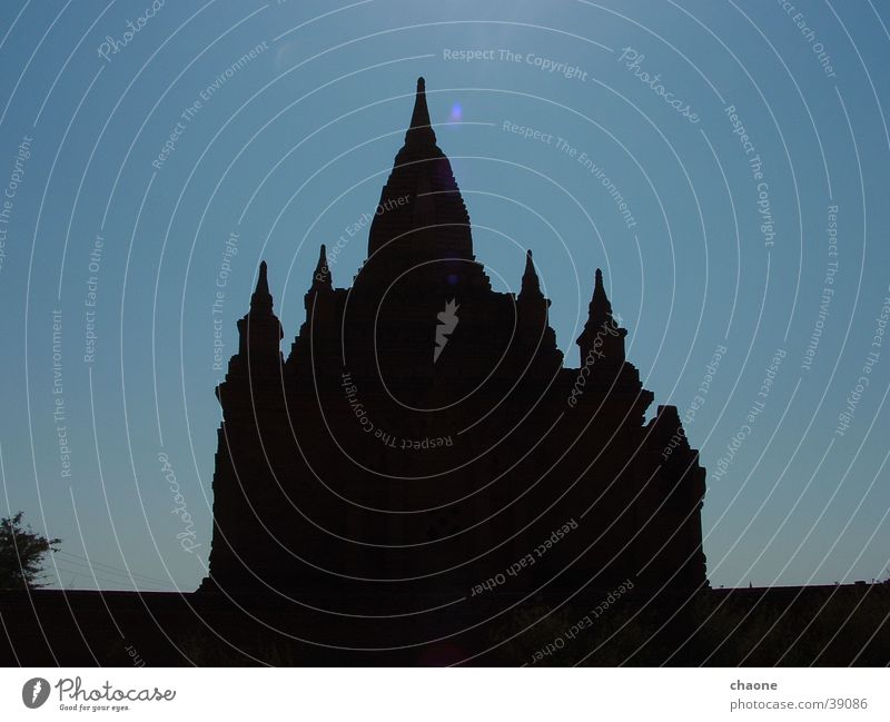 pagode #2 Buddhismus Myanmar Bagan Stupa Pagode Asien Silhouette Gotteshäuser Schatten