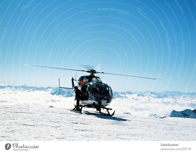 Hubi Hubschrauber Mont Blanc Elektrisches Gerät Technik & Technologie Schnee Berge u. Gebirge Eurocopter