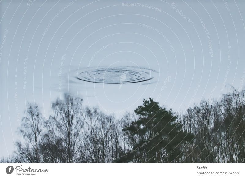 I want to believe... UFO Sichtung außerirdisch Raumfahrzeug aliens Außerirdischer irre graublau Landung unerklärlich ungewiss Ungewissheit rätselhaft irreal
