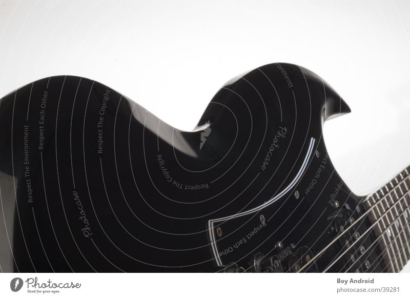 Schwung schwarz weiß Saite Elektrisches Gerät Technik & Technologie Gitarre Bogen