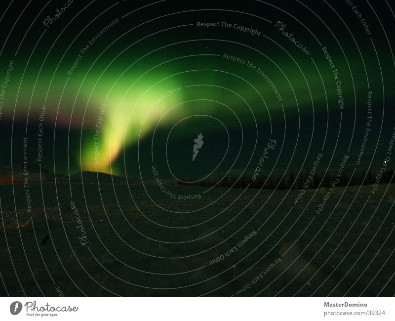 Nordlicht Island Nacht Naturphänomene grün schimmern Licht Himmelskörper & Weltall kalt dunkel glühen Norden gelb mystisch Zauberei u. Magie bezaubernd