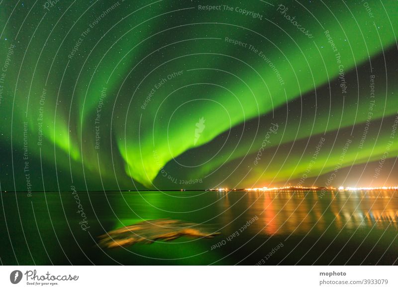Polarlichter, Island langzeitbelichtung nachthimmel bewegung borganes eis island meer nordlicht ozean polarlicht reise reiseziel schnee sehenswürdigkeit