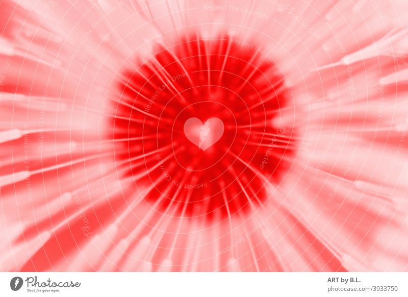 Herz in einer Pusteblume, digital bearbeitet herz herzlich pusteblume ausschnitt hintergrund rot weiß liebe zuneigung love fotobearbeitung
