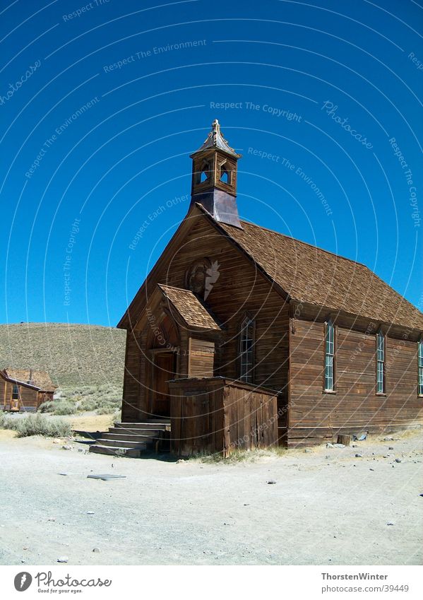 Chapel in Bodie Ghost Town Haus Kalifornien Geisterstadt Mono Lake historisch Religion & Glaube USA