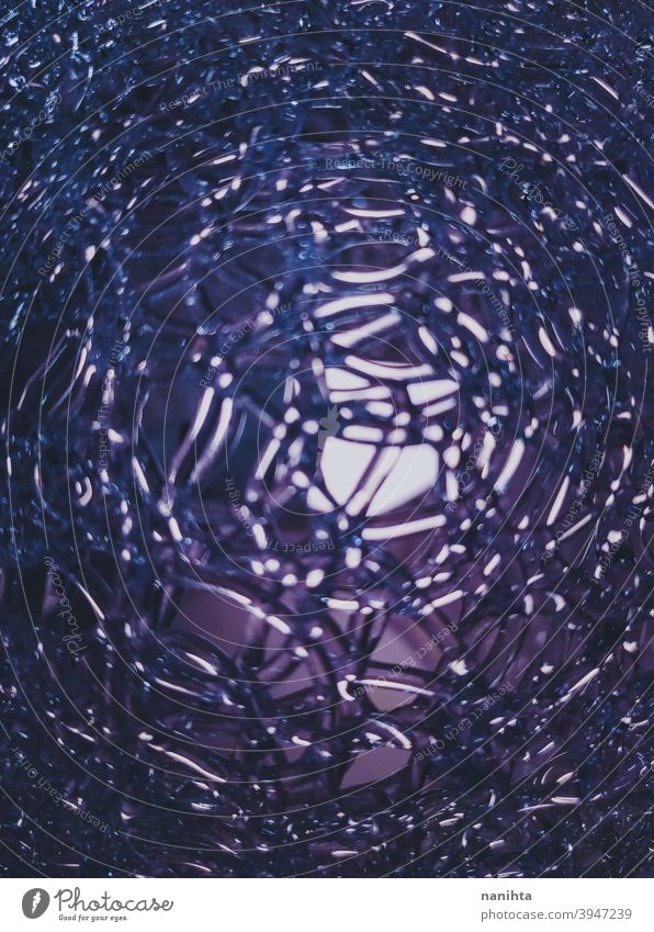 Abstraktes Bild mit Ligths abstrakt leicht Hintergrund Tapete Oberfläche Textur Kreativität Kunst Energie retro altehrwürdig psychedelisch merkwürdig Form