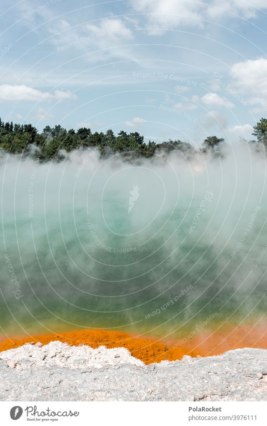 #AS# Champagne Pool thermisch thermalgebiet Wasser heiß Natur Landschaft Vulkan krater Heisse Quellen Urelemente giftig Nebel Wasserdampf außergewöhnlich