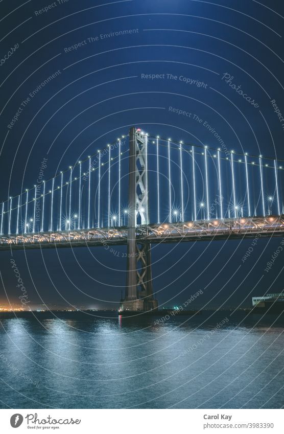 Midnight Bay Bridge, San Francisco Kalifornien Nachtverkehr Buchtbrücke San Francisco Bay san francisco skyline Golden Gate Bridge